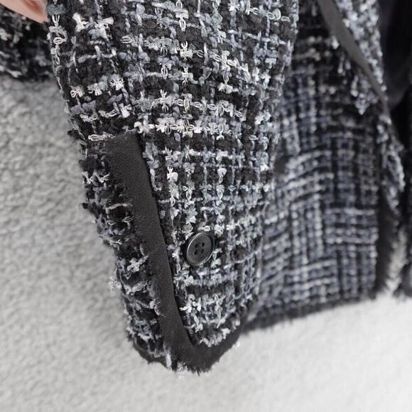 Anne Klein Women's Cropped Tweed Blazer Size 10 - Picture 9 of 13